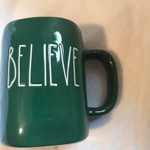 Rae dunn green believe mug
